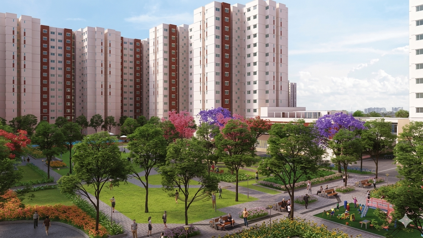 Landscaped central green